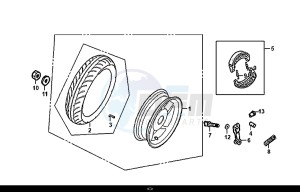 FIDDLE II 50 (45 KM/H) (AF05W4-EU) (E4) (L8-M0) drawing REAR WHEEL