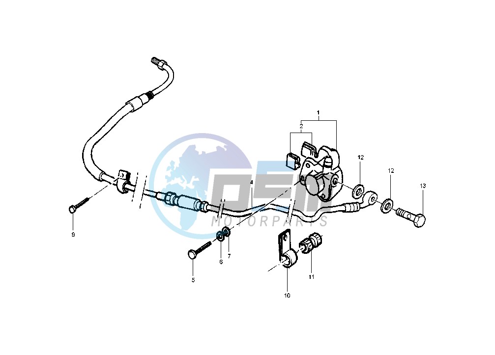 Rear brake caliper