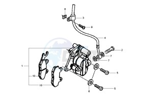 Fly 4T 50 drawing Front brake caliper