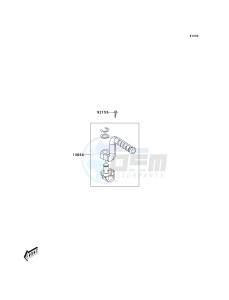 KSF 90 A [KFX90] (A7F-A9S) A7F drawing KICKSTARTER MECHANISM