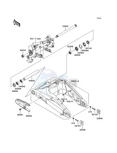 VERSYS KLE650A9F GB XX (EU ME A(FRICA) drawing Swingarm