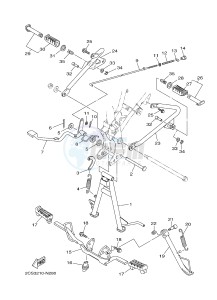 YB125 (2CS3) drawing STAND & FOOTREST