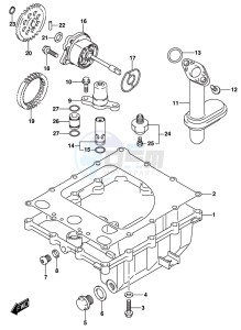 GSX-S1000 A drawing OIL PAN/OIL PUMP