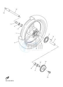 FJR1300A FJR1300A ABS (1MC1,1MC2 1MC6) drawing FRONT WHEEL