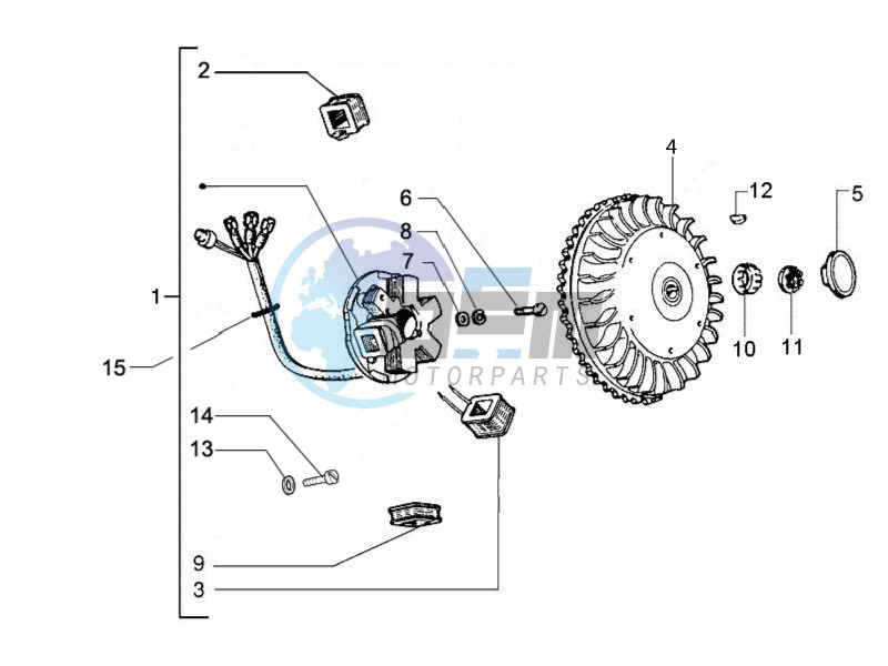 Flywheel magneto