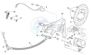 RSV4 1000 APRC R ABS (AU, CA, EU, J, RU, UK, USA) drawing Rear brake caliper