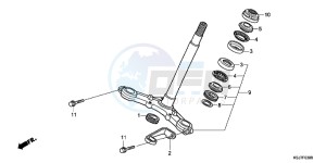 CRF100FD CRF100F Europe Direct - (ED) drawing STEERING STEM