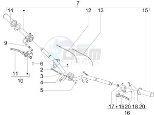 LX 150 4T ie E3 drawing Handlebars - Master cil