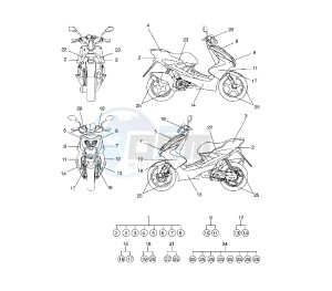 YQ AEROX 50 drawing GRAPHIC VALENTINO ROSSI