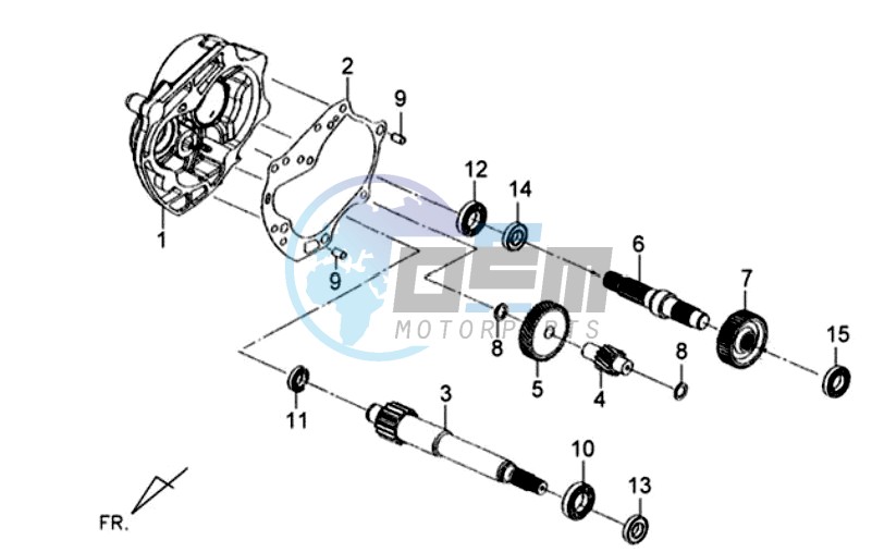 CRANKCASE - DRIVE SHAFT