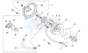 SR 50 H2O drawing Flywheel - Water pump