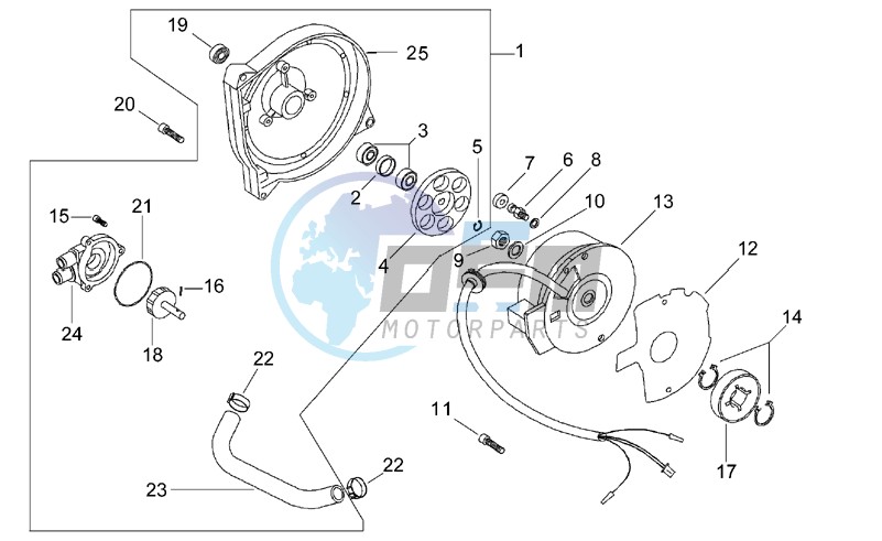 Flywheel - Water pump