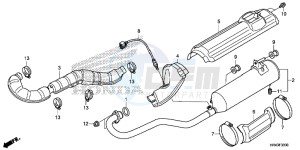 TRX500FM2E TRX500FM2 U drawing EXHAUST MUFFLER