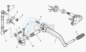 Breva 750 IE IE drawing Gear lever