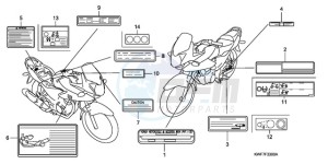 CBF125MA France - (F) drawing CAUTION LABEL