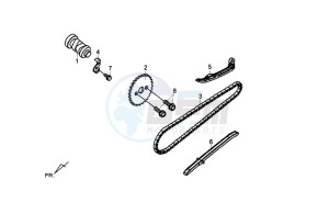 FIDDLE III 125 drawing CHAIN / CHAIN TENSIONER / CHAIN GUIDE