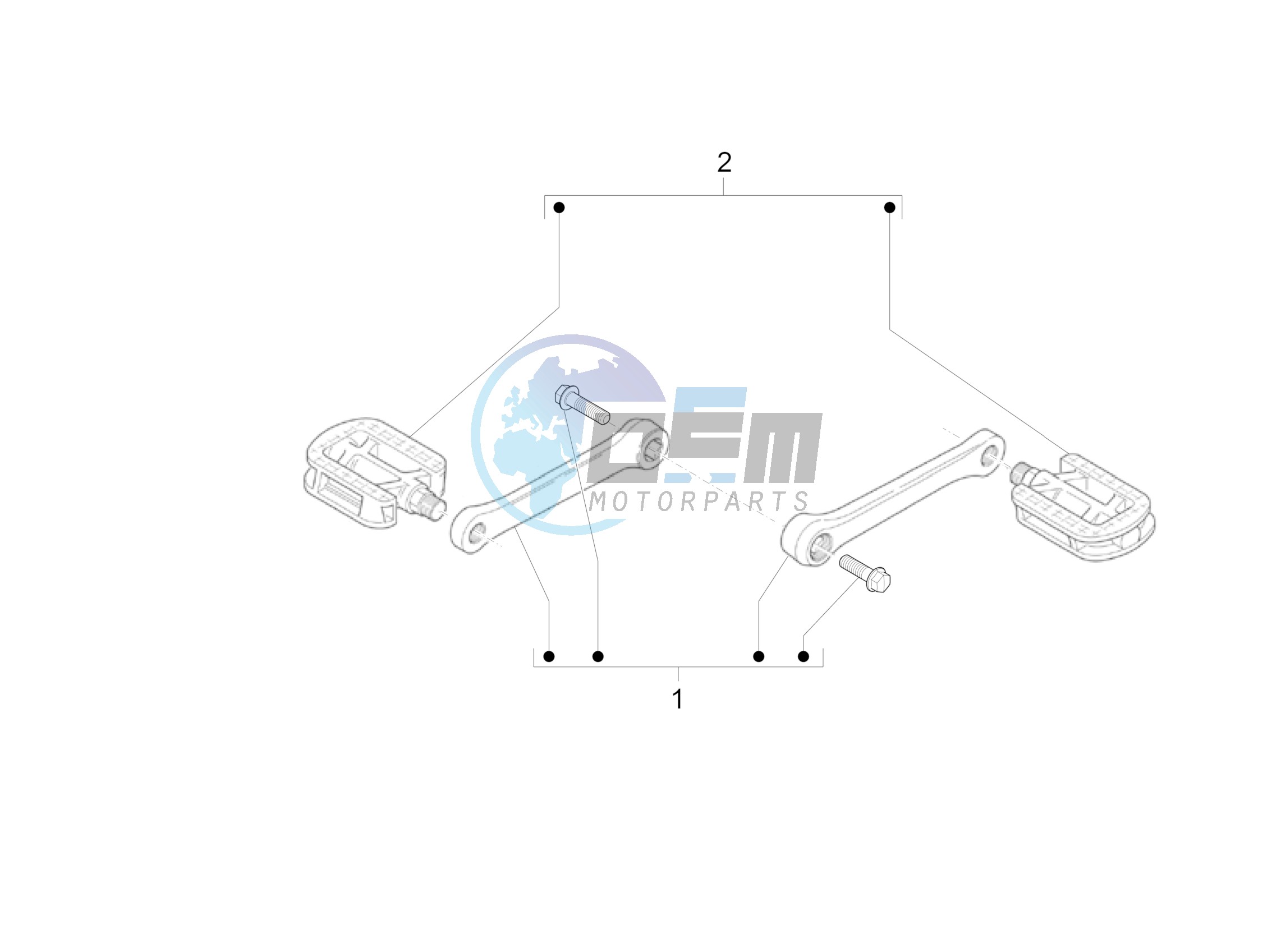 Control pedals - Levers