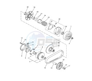 YP R X-MAX ABS 250 drawing CLUTCH