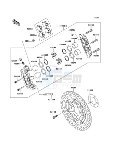 VN1600 MEAN STREAK VN1600B6F GB XX (EU ME A(FRICA) drawing Front Brake