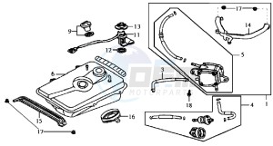 JET EURO 50 drawing FUEL TANK - FUEL CUT