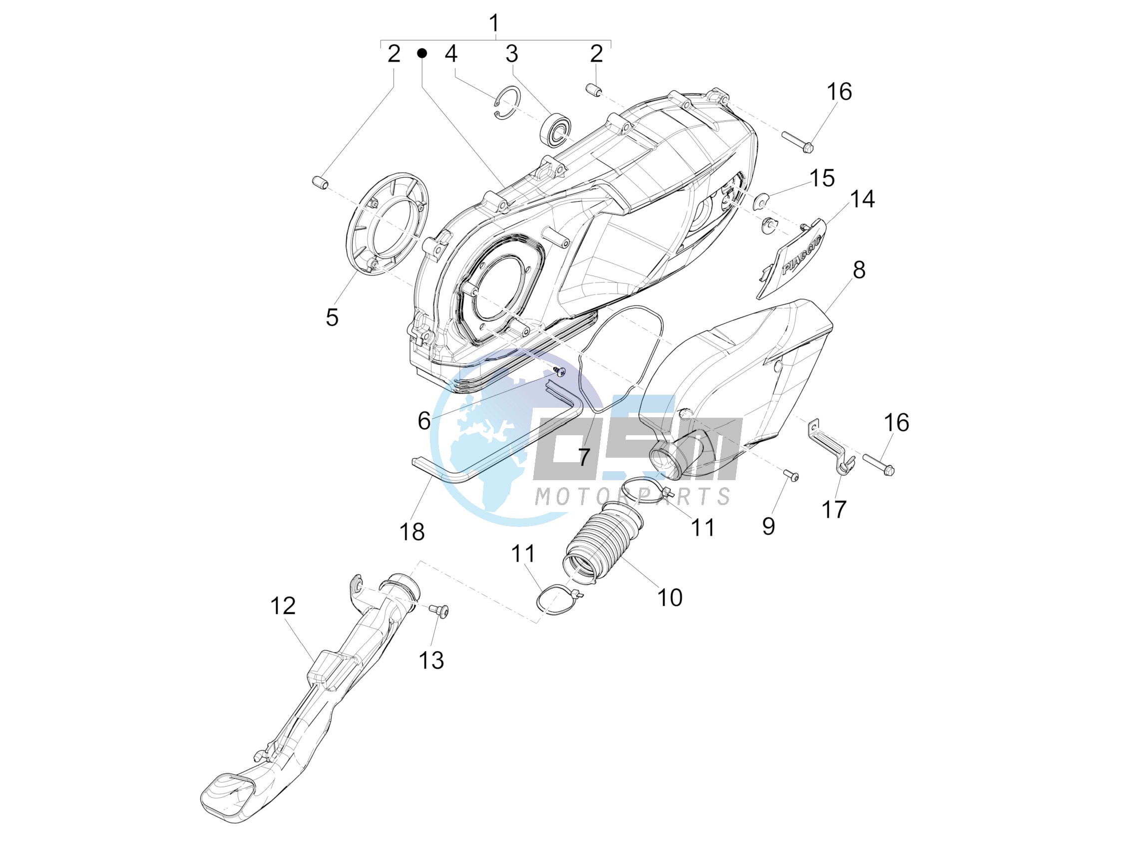 Crankcase cover - Crankcase cooling