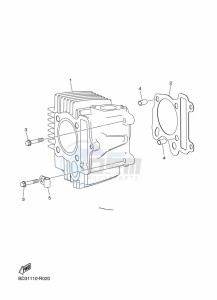 YFM90R (BD3M) drawing CYLINDER