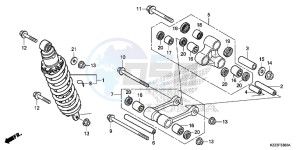 CRF250MF CRF250M UK - (E) drawing REAR CUSHION