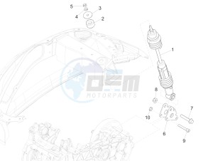 SPRINT 125CC 4T 3V IGET E4 ABS (APAC) drawing Rear suspension - Shock absorber/s