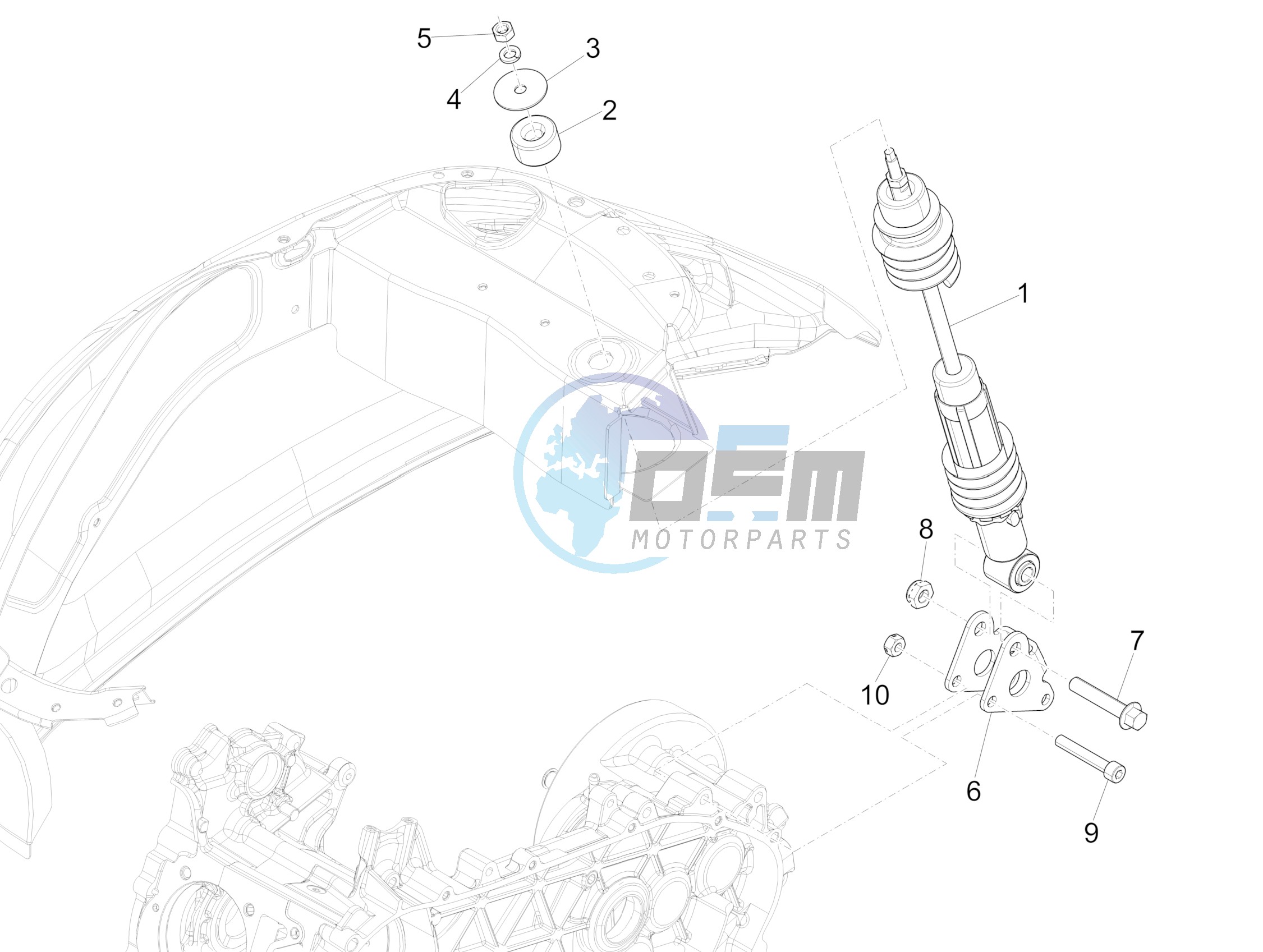 Rear suspension - Shock absorber/s