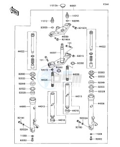 ZX 1100 C [NINJA ZX-11] (C1-C4) [NINJA ZX-11] drawing FRONT FORK-- ZX1100-C1_C2- -