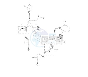 NS AEROX NAKED 50 drawing HANDLE SWITCH AND LEVER