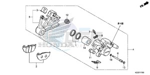 CRF250LE CRF250L Korea - (KO) drawing REAR BRAKE CALIPER