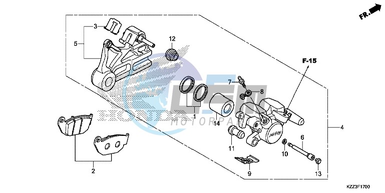 REAR BRAKE CALIPER