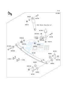 KAF 620 G [MULE 3000] (G6F-G8F) G7F drawing REAR SUSPENSION