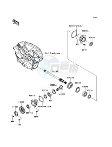 KVF750 4x4 KVF750A6F EU GB drawing Front Bevel Gear