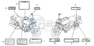 VT125C2 drawing CAUTION LABEL