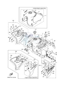 XTZ125E (1SBB) drawing FUEL TANK