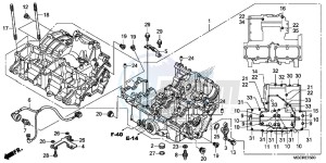 CB1100 UK - (E) drawing CRANKCASE