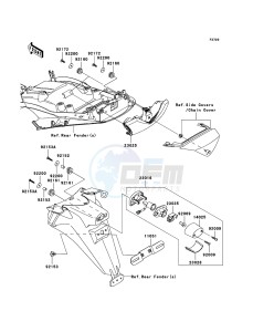 ZZR1400 ZX1400A7F FR GB XX (EU ME A(FRICA) drawing Taillight(s)