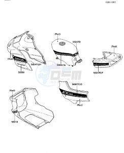 EX 500 A [EX500] (A1-A3) [EX500] drawing DECALS-- EBONY- --- EX500-A3- -