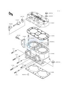 JH 750 D [XIR] (D1) [XIR] drawing CYLINDER HEAD_CYLINDER