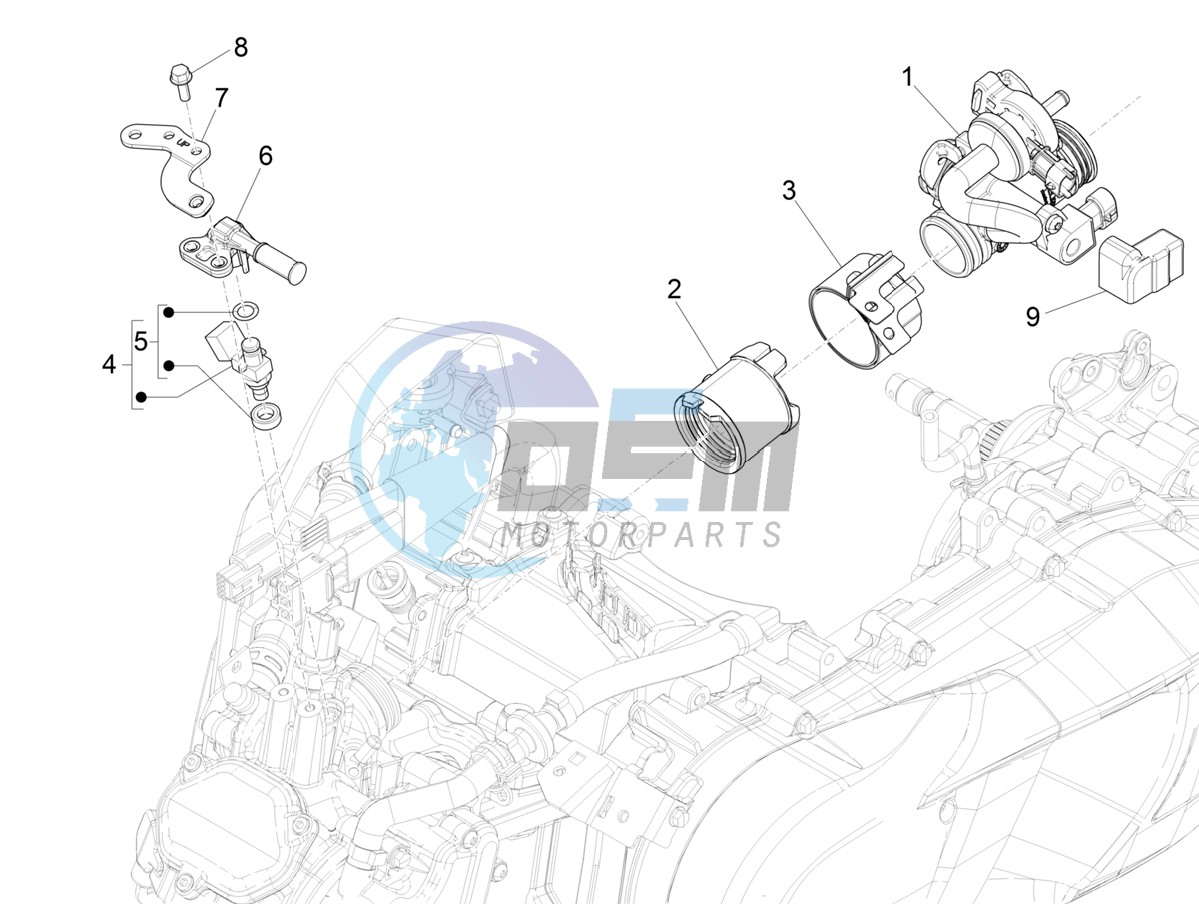 Throttle body - Injector - Union pipe