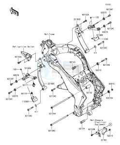 Z1000SX_ABS ZX1000MFF FR GB XX (EU ME A(FRICA) drawing Engine Mount