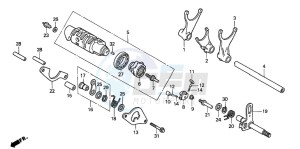 VF750C drawing GEARSHIFT DRUM