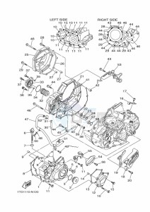 YFZ450R (BKDD) drawing CRANKCASE COVER 1