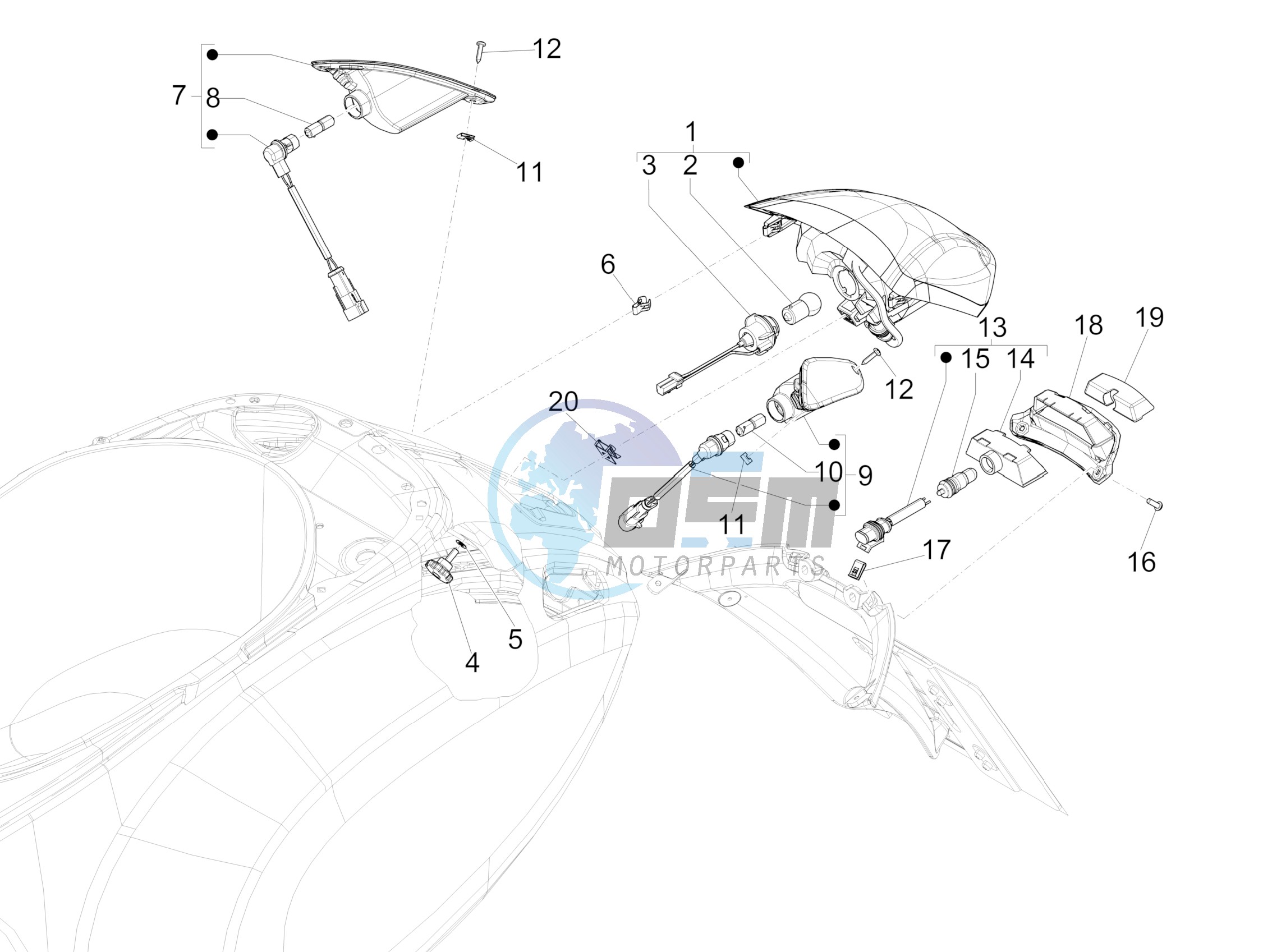 Rear headlamps - Turn signal lamps