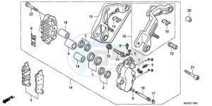 GL1800A BR - (BR) drawing L. FRONT BRAKE CALIPER