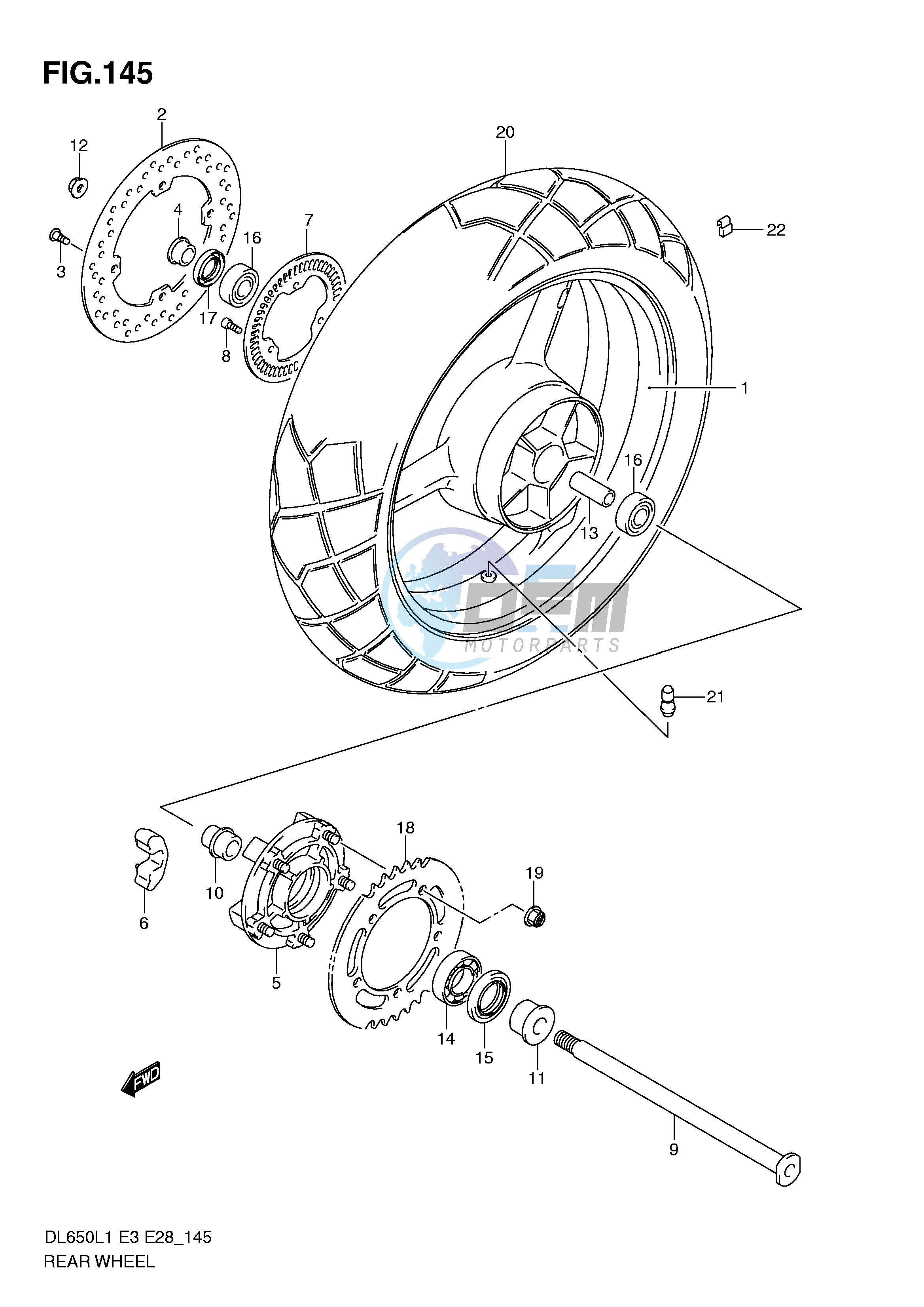 REAR WHEEL (DL650AL1 E3)