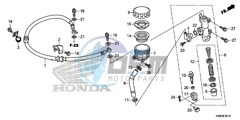 REAR BRAKE MASTER CYLINDER