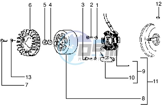 Flywheel magneto